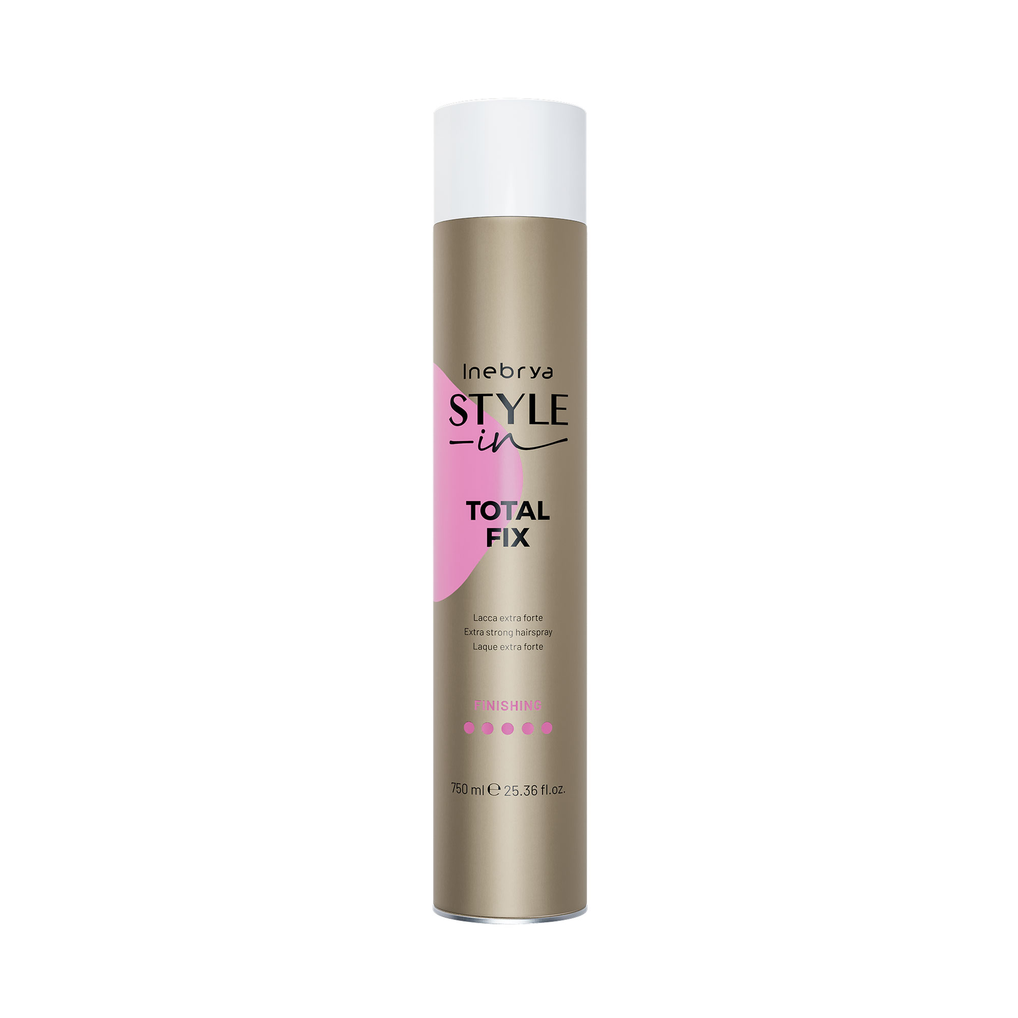 Лак для волосся Inebrya Style-In Total Fix Extra Strong Hairspray екстрасильної фіксації, 750 мл